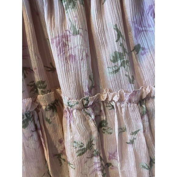 NWT ULLA JOHNSON Pink Marion cold shoulder silk midi ruffle dress size 2 - Picture 13 of 13